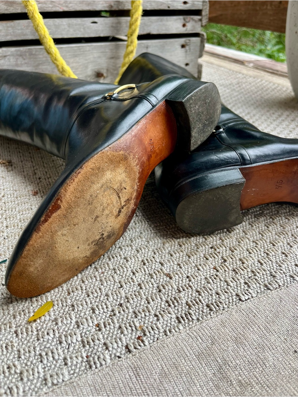 RARE VINTAGE COLE HAAN — HAND MADE IN ITALY 🇮🇹 Leather Knee High Boots - Picture 6 of 15